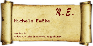 Michels Emőke névjegykártya