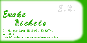 emoke michels business card